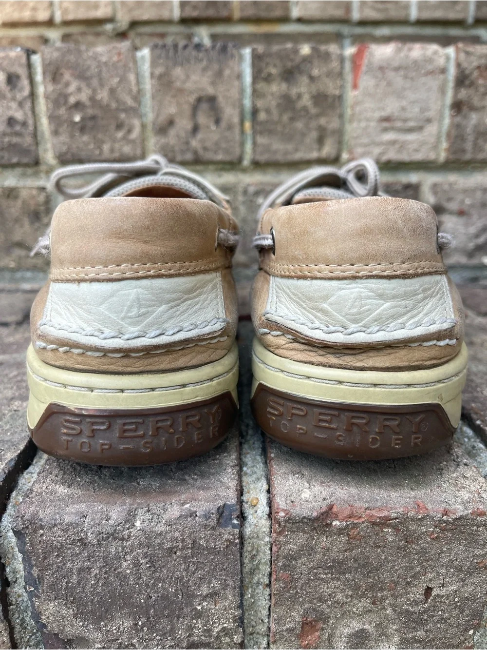 Sperry Top Slider Tan Leather Boat Shoes Men’s Size 10M